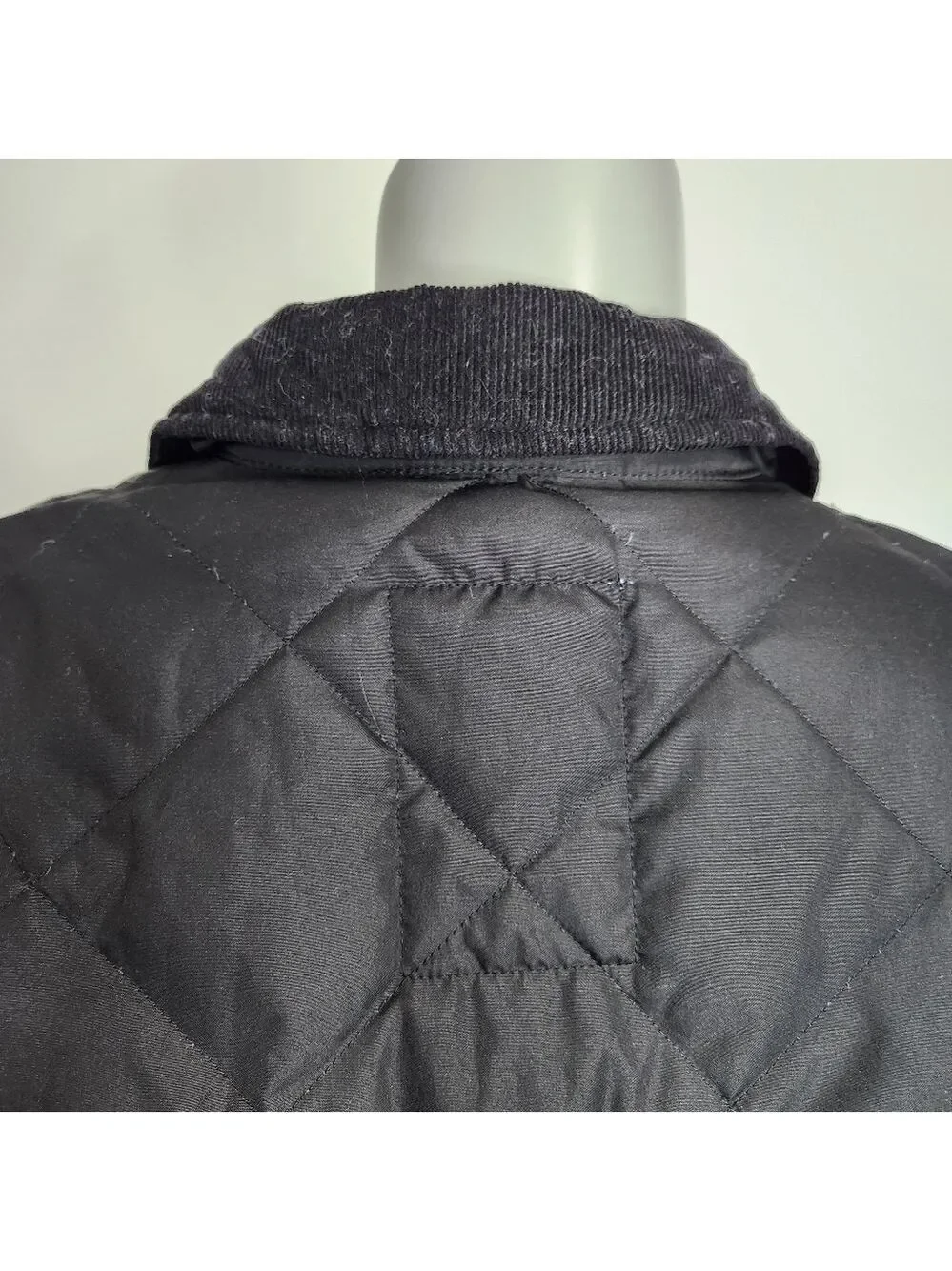 TAION City Chore Coat Black Quilted Piping Collar Long Down Coat Size S BNWT - Picture 7 of 16